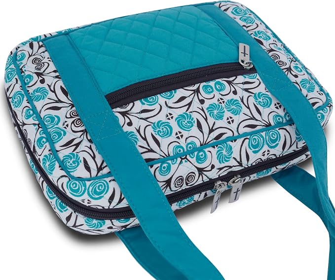 DIWI Quilted Cotton Bible Cover Bible Tote Book Bag Extra Large Sizes 11.25 X 8.25 X 2.75 Inches (XL, C2 Green Lollipops)