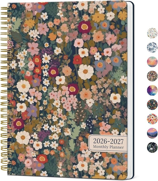 Monthly Planner 2026-2027, Aesthetic 2 Year Months Planner Calendar, 24-Months from January 2026 - December 2027, 26-27 Monthly Calendar Planner, Perfect for School Office Home, 7" x 10" - Garden