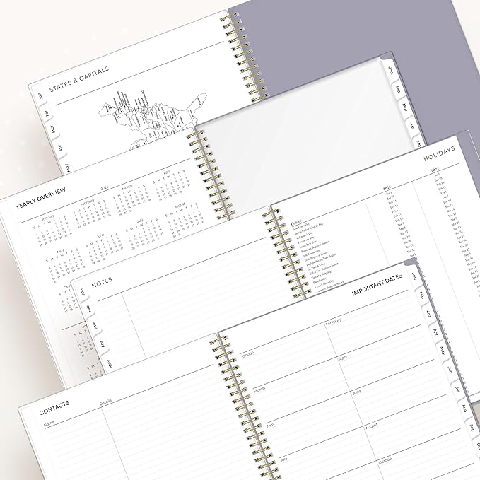 Blue Sky 2026 Weekly and Monthly Planner Calendar, January 2026 - December 2026, 8.5" x 11", Flexible Cover, Laminated Tabs, Durable Twin Wire Binding, Storage Pocket, Tula