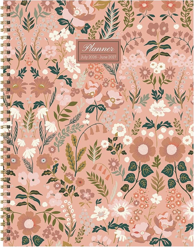 TF Publishing July 2026 - June 2027 Blooming Pink Large Weekly Monthly Planner