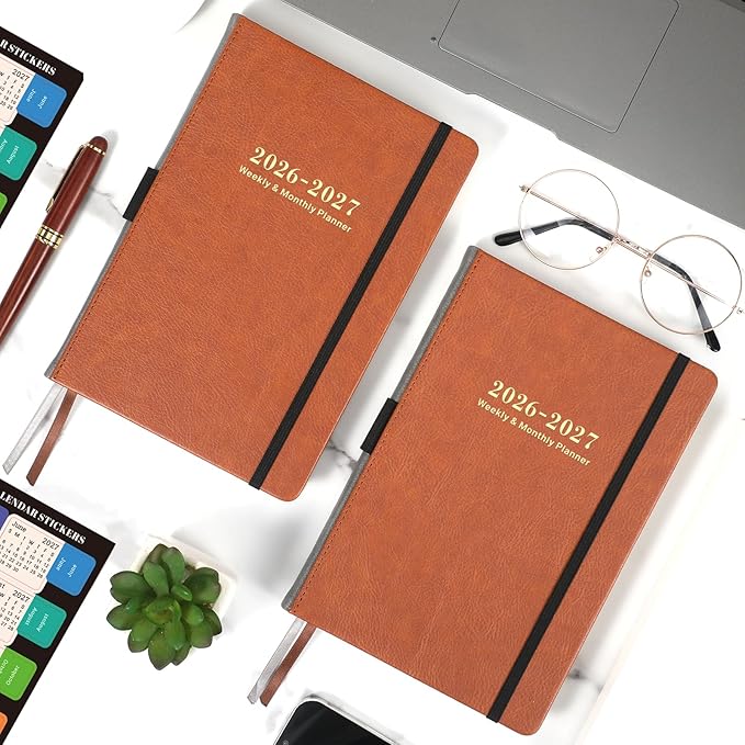 2026-2027 Planner - Planner 2026-2027 Weekly and Monthly with Stickers, JUL. 2026 - JUN. 2027, 5.75" X 8.25", Academic Calendar Planning with Premium Paper, Pen Holder, Inner Pocket and 44 Notes Pages