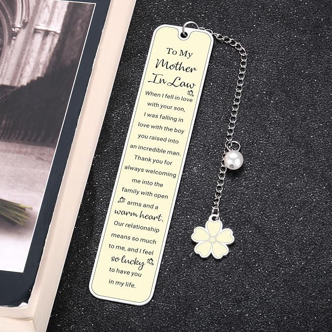 Mother in Law Mothers Day Birthday Wedding Gifts Future Mother in Law Birthday Gifts Metal Bookmark Mothers Day Gift for Mom in Laws Bookish Gift for Motherr in Laws Bookmarks for Book Lovers Women