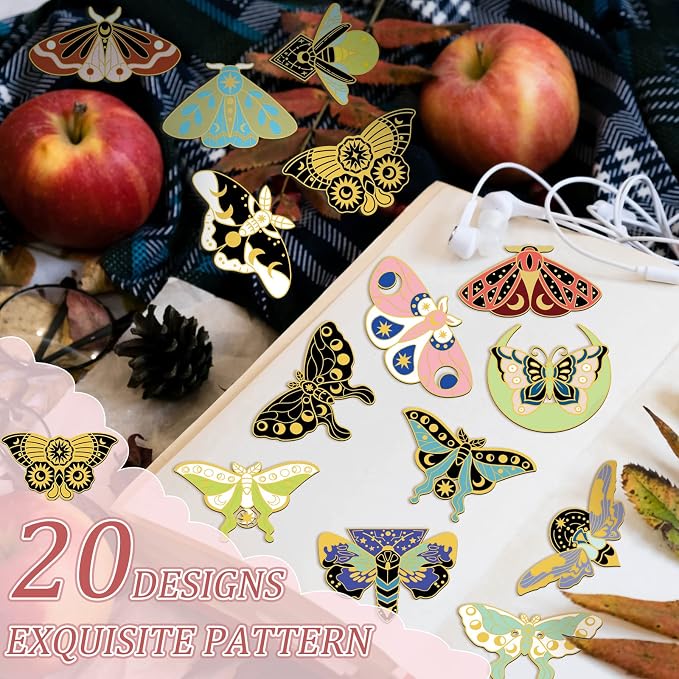 TaoBary 40 Pieces Butterfly Magnetic Bookmarks Cute Magnet Page Markers Bulk Foldable Page Clips for School Students Teachers, Book Lovers, Classroom Gifts, Women Office Reading(Vivid)
