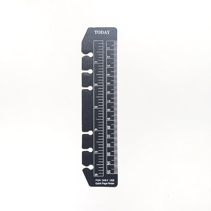 Zelten Refills/Loose Leaves for A6 Cover Ring Binder/Personal Organizer/Planner(A6 6 Holes, Today Ruler 01 Black)