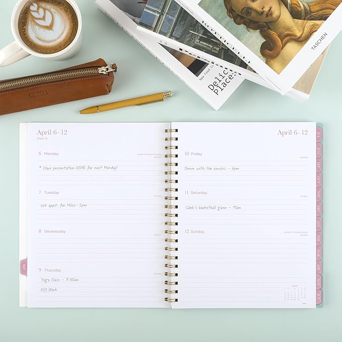 Mead Planner 2026-2027 Weekly & Monthly Academic 15-Month April-June, 8-1/2" x 11", Aster (1803-905A)