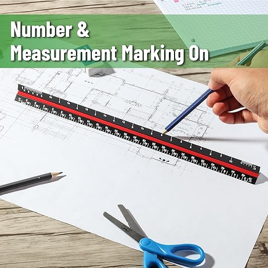 Mr. Pen- Architectural Scale, 12 inch, Black, Scale Ruler Contractor, Architect Scal, Drafting Tools