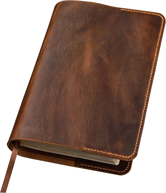Personalized Leather cover for bible KJV, Custom leather holy bible book case cover christian gifts for men women Z04-LBBC05S