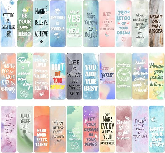 60 PCS Bookmarks for Kid Teens Women Men, Book Markers for Reading, Teacher Book Mark, Paper Planner Cute Bookmark