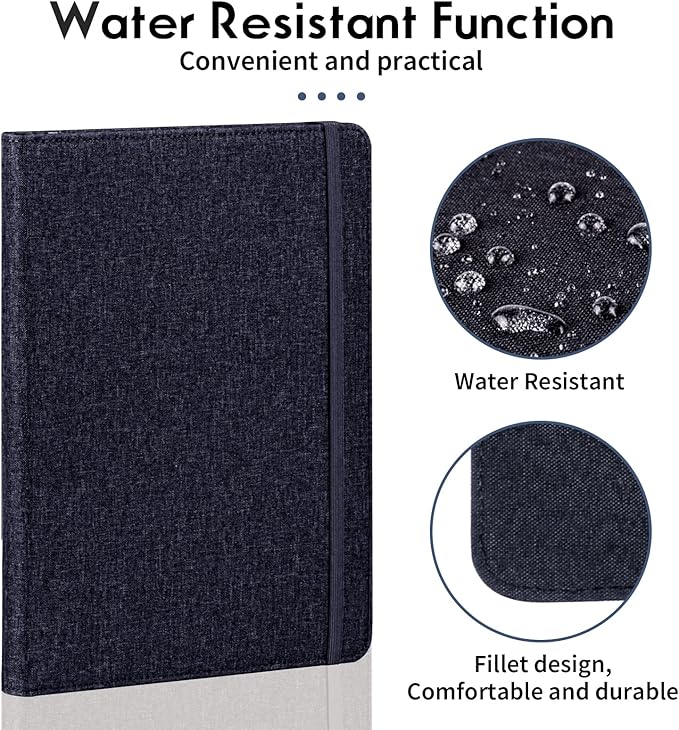 Folio Planner Cover for Rocketbook Smart Notebook– Waterproof Portfolio Organizer Fits A4/Letter Size (8.5x11 Inch), Professional Academic & Office Use (Black)