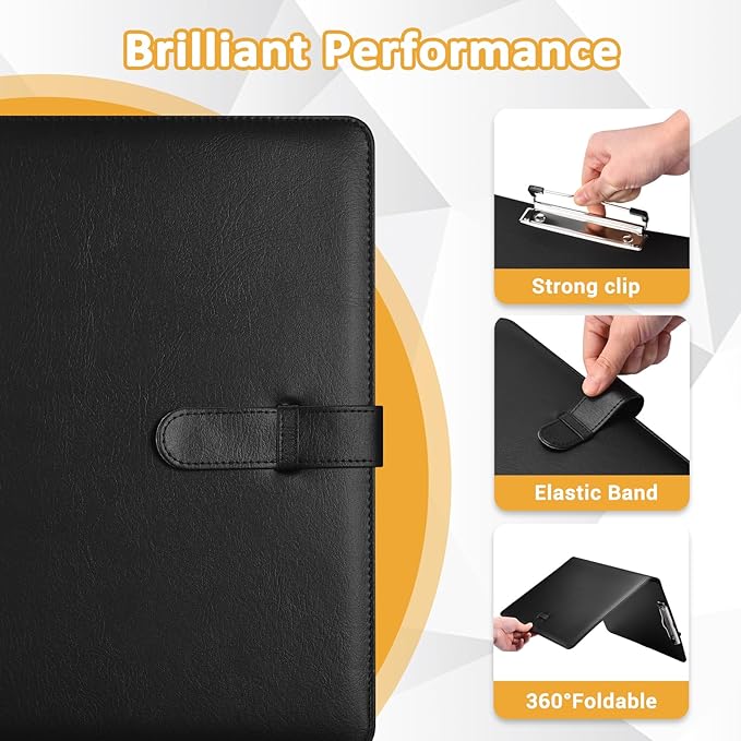 Padfolio Portfolio Clipboard Folder Pacific Mailer Resume Portfolio Folder Legal Document Organizer Legal Pad Holder for Interview School Business Office Conference