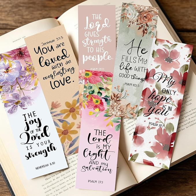 120 Pcs Bible Bookmarks Bulk, Christian Vintage Floral Book Marks for Women with Scripture Verses, Inspirational Religious Page Markers for Church Bible Study Easter Mothers Day Graduation Gifts