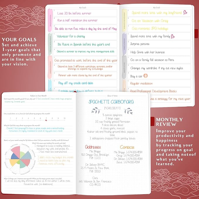 Legend Planner PRO Hourly Schedule - Weekly & Daily Organizer with Time Slots. Appointment Book Journal for Work & Personal, A4 (Wine Red)