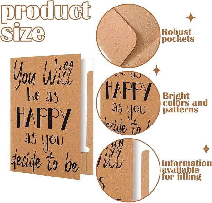 Sherr 24 Pack Inspirational 2 Pocket Folders Decorative File Pocket Folders Motivational Letter Size Paper Holders with Inspirational Quotes for Office Home Homework Documents