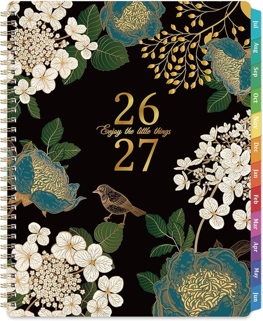 Planner 2026-2027 - Academic Planner 26-27, Jul.2026 - Jun.2027, 8" x 10", 2026-2027 Planner Weekly Monthly with Colorful Tabs, Twin-wire Binding, Back Pocket