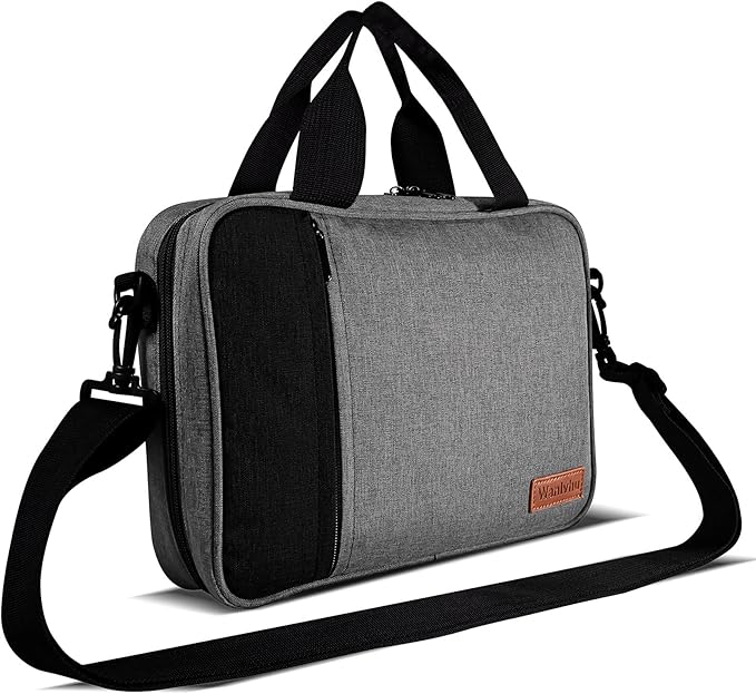Bible Cover for Men Women, Zippered Bible Carrying Case Bible Protective Bag with Handle and Adjustable Shoulder Strap, Bible Bag for Women Men Kids (Gray)