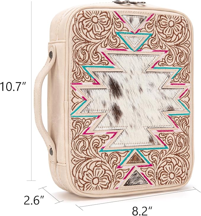 Montana West Western Style Embroidered Bible Covers for Women Men Book Carrying Case Church Bag Outdoor Bible Protective