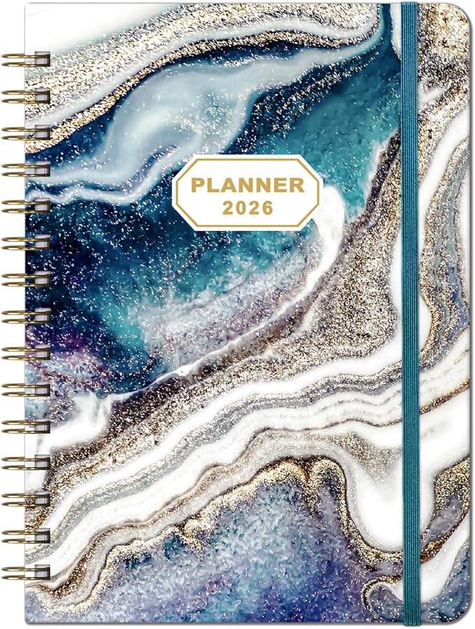 Planner 2026-2027 - 2026 Planner Weekly and Monthly from Jan. 2026 to Dec. 2026, Calendar Planners 2026 with Inner Pocket, Colorful Tabs, 6.4'' x 8.5''