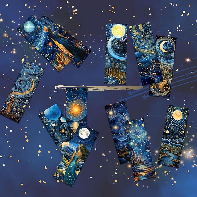 Anseal 60 PCS Celestial Bookmark, Bookmarks for Book Lovers, Bulk Bookmarks for Men, Unique Book Mark for Reading for Boys, Girls, Students, Classroom Gifts, School Prize, Reading Present