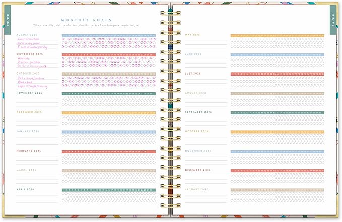 Orange Circle Studio 2026 Planner, Make Your Mark, Deluxe Extra Large Spiral Planners, Weekly & Monthly Spiral Notebook Planner For School or Work, Appointment, Budget & Goal Tracker