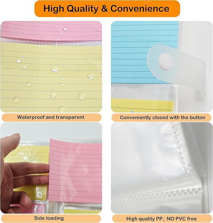 4x6 Index Card Holder, Holds 200 Pieces Cards, Clear Card Binder, Flashcard Organizers and Notecard Holder, Organizer Book Binder for Note, Study and Recipe (4x6)
