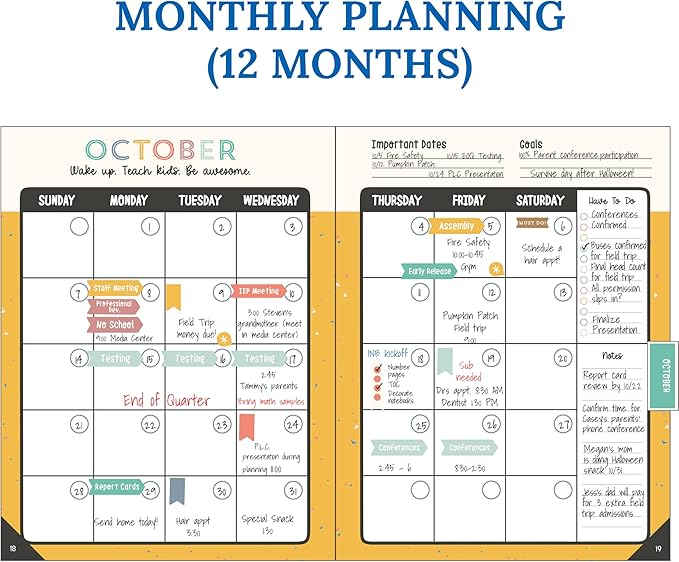 Carson Dellosa We Belong Teacher Planner 2025-2026, Undated 8" x 11" Lesson Plan Book with Stickers, Class Schedule, Weekly Calendar, Classroom Must Haves, Homeschool Essentials, Classroom Must Haves