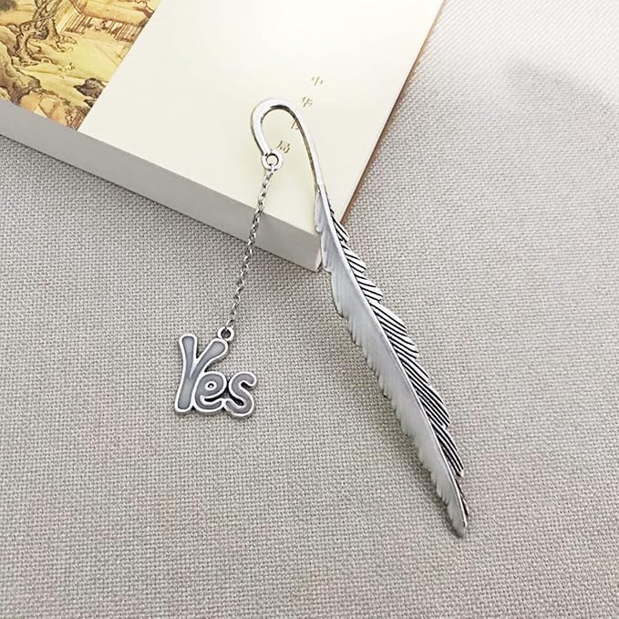 Luminous Bookmark, Retro Glow in The Dark Reading Bookmarks for Women Men Lovers,Book Markers with Pendant Holiday Gifts