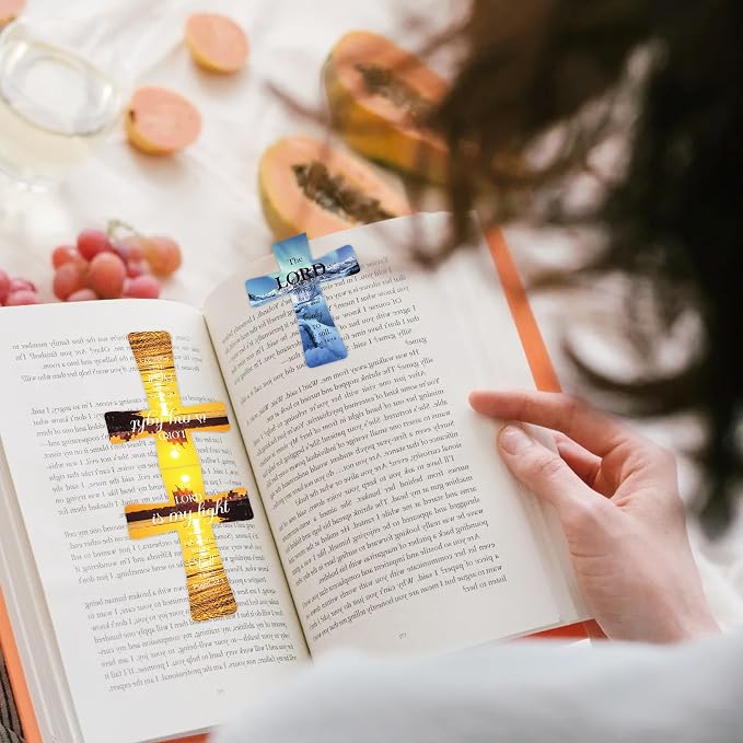 Christian Magnetic Bookmarks for Men, 30 Pcs Bible Cross Magnet Bookmark Clips for Reading, Scripture Faith Book Marks, Inspirational Religious Gifts for Christians Church Members