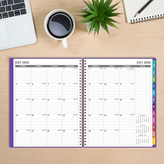 Appointment Book 2026-2027 - Appointment Planner with Weekly ＆ Monthly Spread, Jul 2026 - Jun 2027, 8.5’’ x 10.5’’, Large, 15 Minute Increments, 2026-2027 Daily Planner with Pockets, Tabs, thick paper