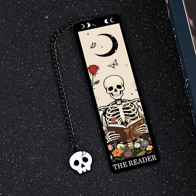 Funny Bookmarks for Women Men Adults - Scream Merch for Women Scream Merchandise Accessories Gifts Book Marks for Reading Girls Goth Boo Basket Stuffers Ghostface Merch Gothic Bookmark for Book Lovers
