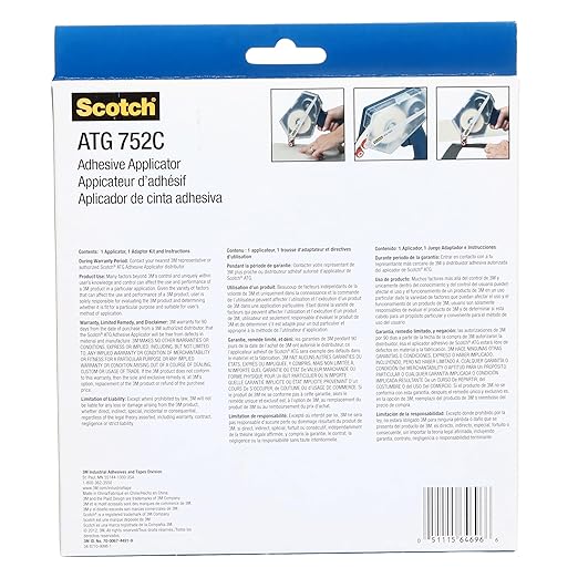 3M Scotch ATG 752C Adhesive Applicator, 1/2 in and 3/4 in Wide Rolls
