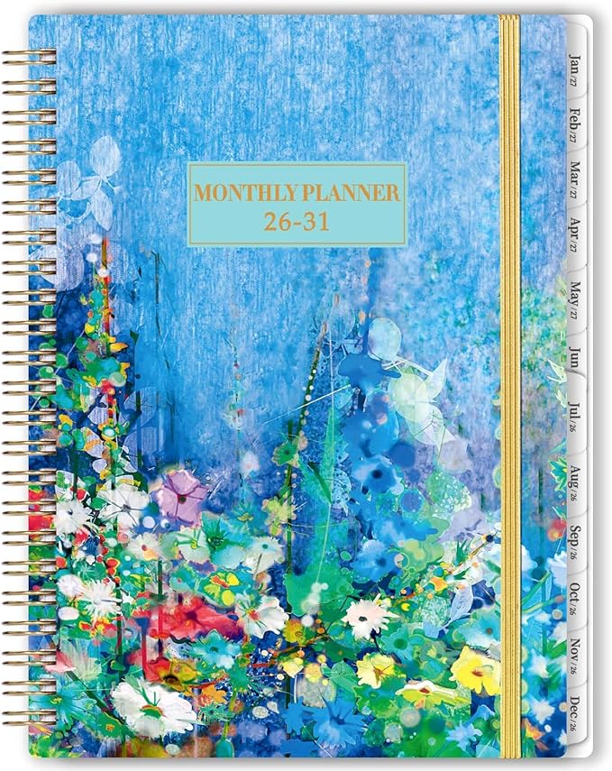 2026-2031 Monthly Planner - JUL 2026 - JUN 2031, 8.5" x 6.4", 5 Year Monthly Calendar 2026-2031, 60-Month Planner with Tabs, Inner Pocket, Golden Stamping