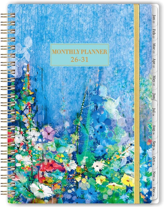 2026-2031 Monthly Planner - JUL 2026 - JUN 2031, 8.5" x 6.4", 5 Year Monthly Calendar 2026-2031, 60-Month Planner with Tabs, Inner Pocket, Golden Stamping