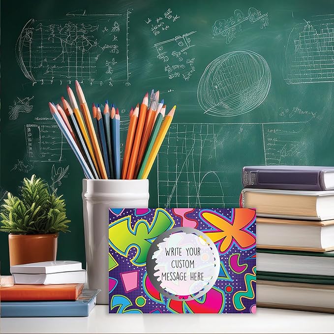 My Scratch Offs - Customizable Scratch-Off Cards Graffiti Design for Prizes, Classroom Rewards & Teacher Supplies, 50 Pack