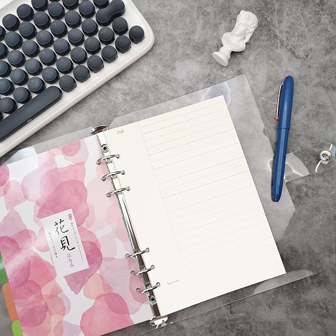 Zelten 1 Pack A5 45 Sheets/90 Pages Connell Loose Leaf Punched Paper Refills Paper for 6 Hole Binder Personal Organizer Diary Notebook Refillable Planner