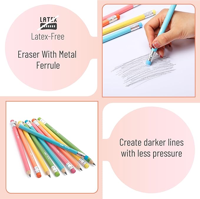 Mr. Pen- Jumbo Pencils, 30 Pack, Colorful Barrels, Smooth Black 2 HB Graphite Cores, Large Preschool Pencils, Smooth Writing Lead for Kindergarten, Kids and School Supplies