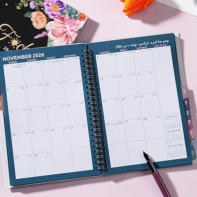 Planner 2026-2027 - Funny it 2026-2027 Weekly & Monthly Planner, Jun. 2026 - Jul. 2027, 6.4'' x 8.5''(A5), Academic Calendar Planner with Colorful Monthly Tabs, Back Pocket