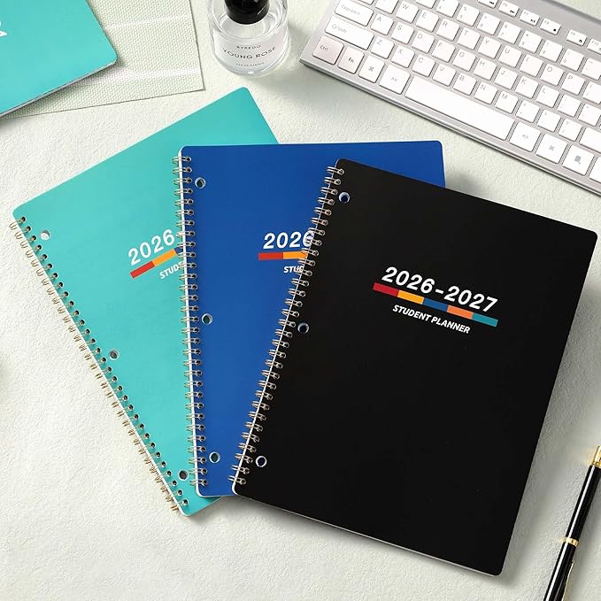 Student Planner 2026-2027 - Academic Planner 2026-2027, July 2026 - June 2027, 11" × 9", Weekly Lesson Planners, Monthly & Weekly School Planners for Middle/High School, Stickers, Week's Goals, Tabs