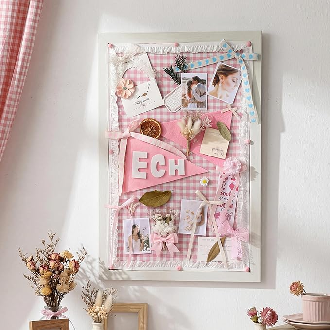 Marspark Pink Vision Board Kit, Cute Push Pins DIY for Wall Corkboards, Vision Boards, Office & Craft Projects (Not Including Board)