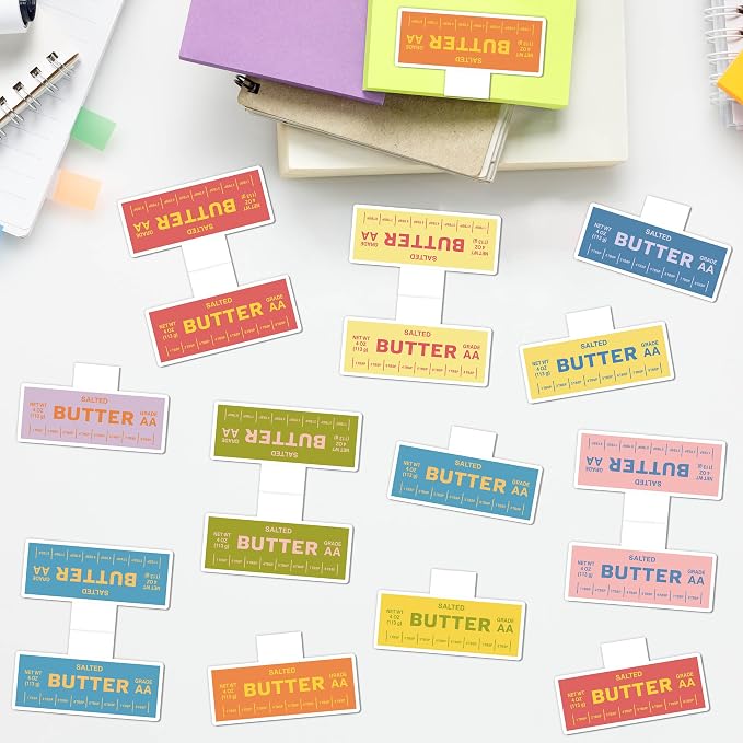 Laffact Butter Stick Magnetic Bookmarks - 10Pcs Butter Stick Shaped Reading Bookmark Books Tracker, Double-Sided Keep Reading Page Clip Marker Book Club Bookish Gifts for Book Lovers Readers Birthday