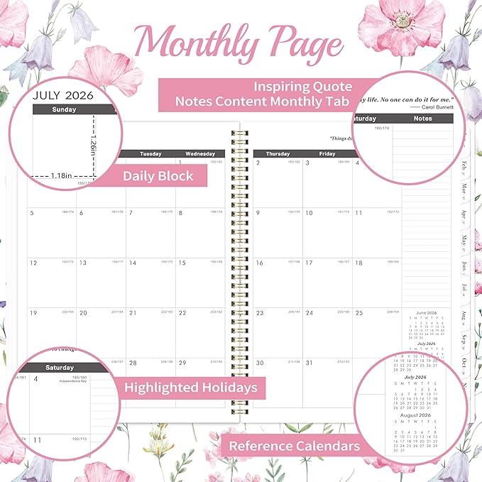 2026-2031 Monthly Planner/Calendar - 5 Year Planner 2026-2031, Jul. 2026 - Jun. 2031, 9'' x 11'', with Coated Tabs, Inner Pocket