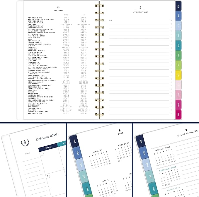 AT-A-GLANCE 2027 Planner, Simplified by Emily Ley, Weekly & Monthly, 5.5" x 8.5", Berry Floral (EL59-200-27)