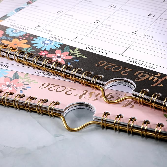 Calendar 2026-2027 - Wall Calendar 2026-2027 with 18 Months, Jul. 2026 - Dec. 2027, 14.6" x 11.5", Twin-Wire Binding + Hanging Hook + Large Blocks + Julian Dates, Perfect Wall Calendar for Organizing