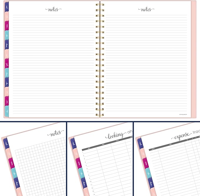 AT-A-GLANCE 2026 Planner, Weekly & Monthly, 8.5" x 11", Large, Harmony, Sunset Coral (1099-905-27-26)