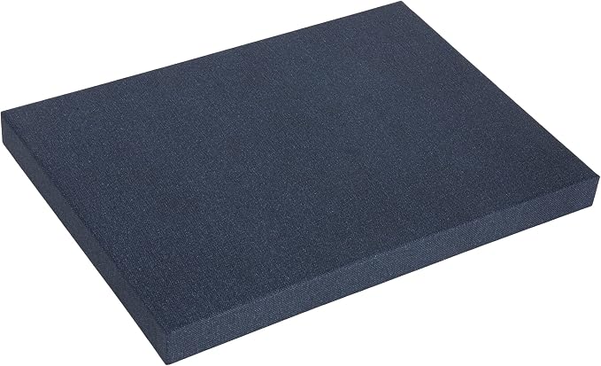 Bigso Katia KD Collapsible Storage Box with Labelframe for Easy Identification - Simple Assembly without Tools - Decorative Storage Boxes with Lids - 11.3in x 15.4in x 6.4in - Blue