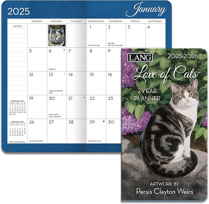 LANG Love Of Cats 2025 Two Year Planner (25991071074)