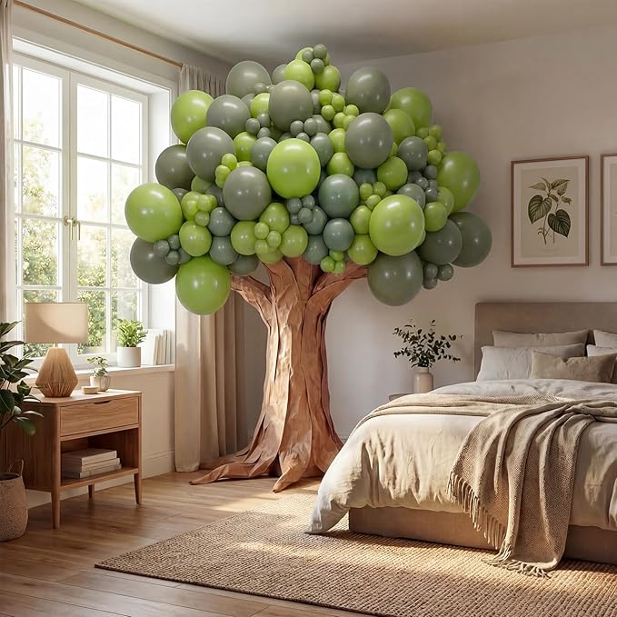 DIY Gaint Balloons 3D Tree Classroom Bulletin Board Set Large Kraft Craft Cardboard Tree for Room Wall Jungle Safari Party Boho Arch Backdrop Chalkboard School Baby Shower Party Decor