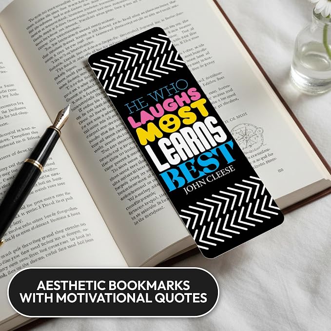 96 Pack Retro Bookmarks for Kids – Colorful Modern Design with Inspirational Quotes – Students and Classroom, School Supplies for Women & Teens