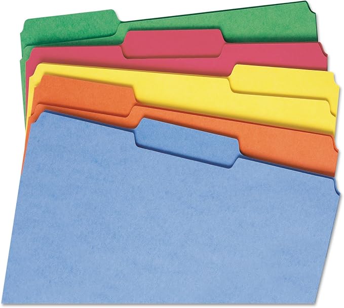 SMD11993 - Smead 11993 Assortment Colored File Folders with Reinforced Tab by Smead