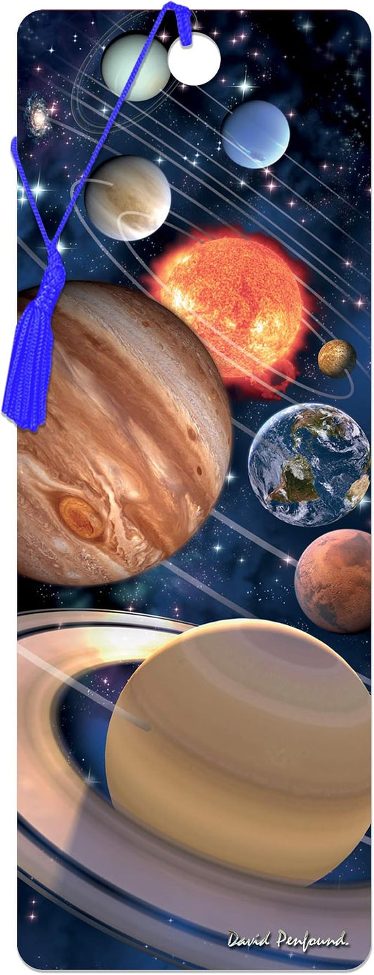3D LiveLife Bookmark - Our Solar System from Deluxebase. Cute Lenticular Planet Page Marker. Space Themed Accessories for Book Lovers. Small Gifts for Men, Women, Writers and Teachers.