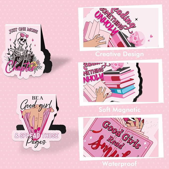 Funny Magnetic Bookmarks for Women: 9 Pcs Cute Magnet Book Marks for Reading, Spicy Fairytale Book Markers Clips, Bookish Gifts for Women Hot Girls Adults